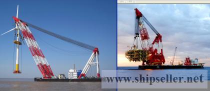 3600t floating crane 3600 ton crane barge for charter rent