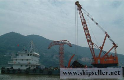 Cable Laying vessel with floating crane barge 180t for sale