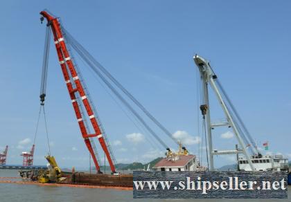200t floating crane barge 200 ton $550,000 crane vessel salvage vessel ship crane ship