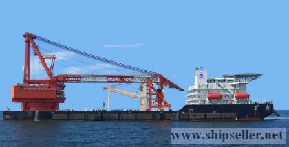 RINA 900t floating crane sell or charter crane barge 900 TON rent