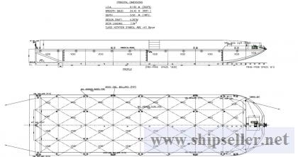 300ft ABS Class Deck Cargo Barge for Sale (2 sisters)