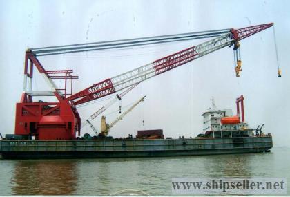 700t floating crane charter crane barge 700 ton rent