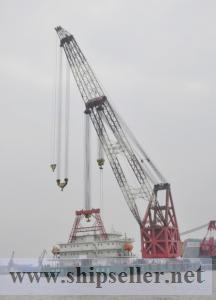 sell floating crane barge 60t 70t 80t used crane barge 60 ton 70 ton 80 ton