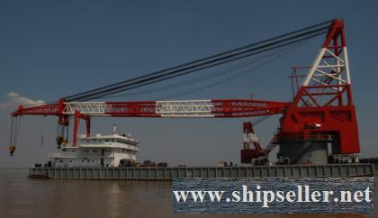 cheap new 800t floating crane barge 800 ton for sale
