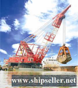 sell used clamshell dredger grab dredger sale buy purchase clamshell dredging vessel grab dredging b