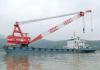 cheap self-propelled floating crane 300t 300 ton sell supply seller